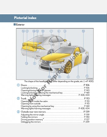 lexus is 250&350 2013-2014 owners manual